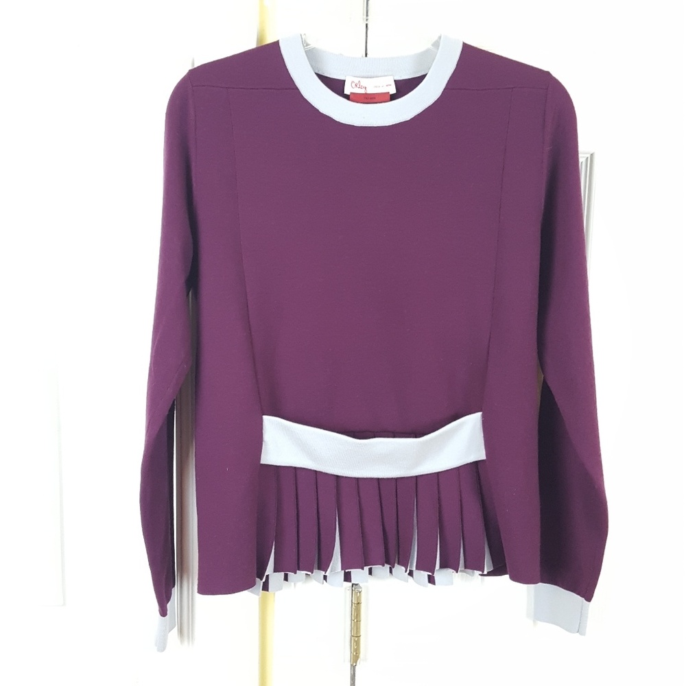 Orley Ikram Italy Merino Pleats Career Top Medium